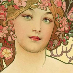 Ritratto Floreale Art Nouveau