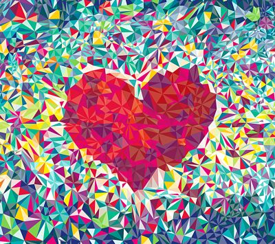 Cuore Astratto Colorato