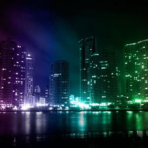 Skyline della Città di Notte