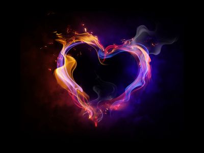 Cuore di Fiamma Colorato
