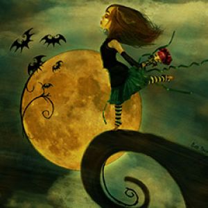 Ragazza Fantastica al Chiaro di Luna