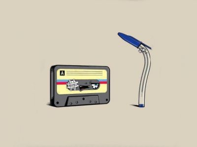 Cassetta Retro e Penna