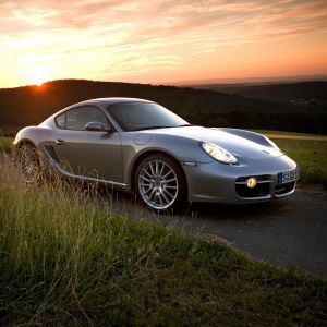 Porsche Cayman al Tramonto