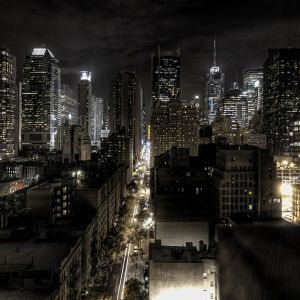 Skyline Notturno di New York