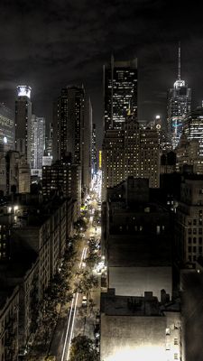 Panorama Notturno di New York - wallpaper preview