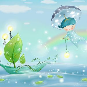 Bambino Fiabesco con Ombrello