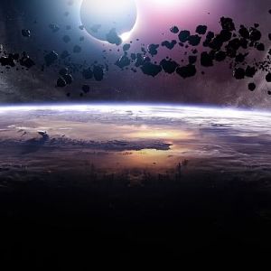 Campo di Asteroidi nello Spazio