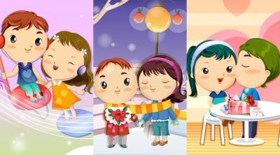 Illustrazioni di Bambini Carini e Amore - wallpaper preview