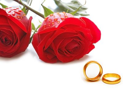 Rose e Fedi Nuziali - wallpaper preview