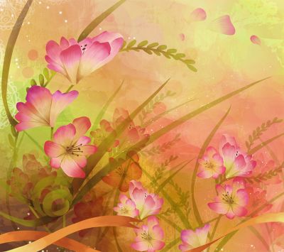 Arte Astratta Floreale Colorata - wallpaper preview