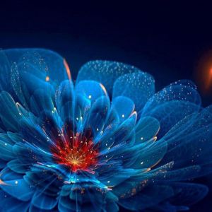 Sfondo Fiore Astratto Blu