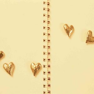 Cuori Dorati su un Quaderno
