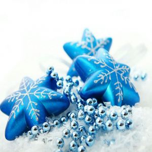 Decorazioni Natalizie a Fiocco di Neve Blu