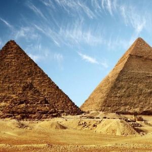Paesaggio delle Piramidi di Giza