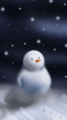 Carino pupazzo di neve nella neve - wallpaper preview