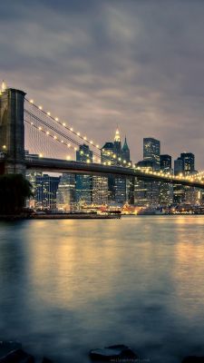 Ponte di Brooklyn al Crepuscolo - wallpaper preview