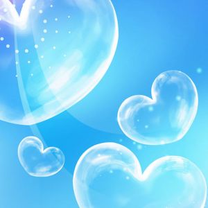 Bollicine Blu a Forma di Cuore