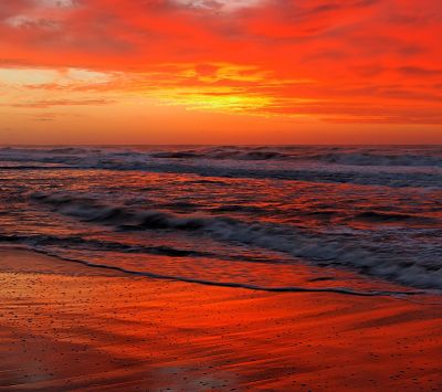 Stupenda Sunset sull'Oceano