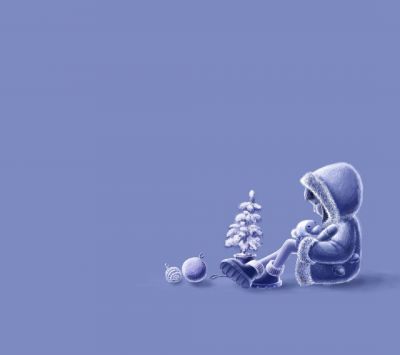 Scena Invernale Carina con Bambino