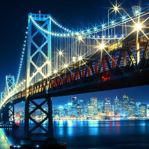 Vista Notturna del Bay Bridge