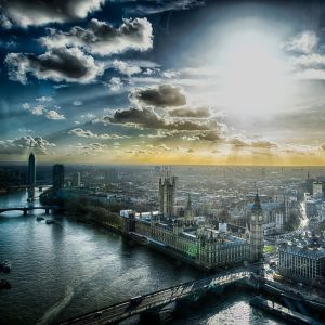 Skyline di Londra al Tramonto