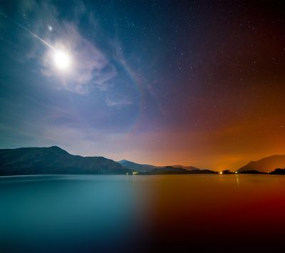 Stupenda Notte Stellata Sui Monti - wallpaper preview
