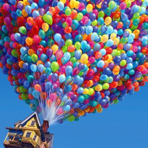 Casa Colorata con Palloncini
