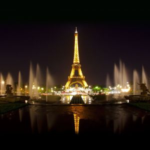 Vista Notturna della Torre Eiffel
