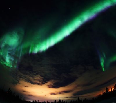 Aurora Boreale Cielo Notturno - wallpaper preview