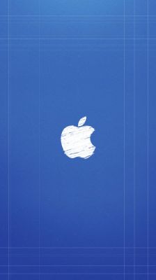 Logo Apple su Sfondo Blu - wallpaper preview