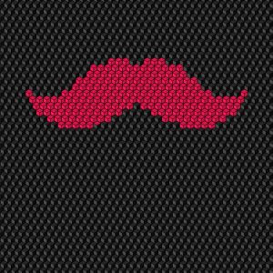 Design Pixelato di Baffi