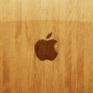 Logo Apple su Legno