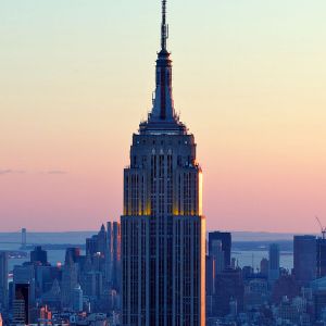 Empire State Building al tramonto
