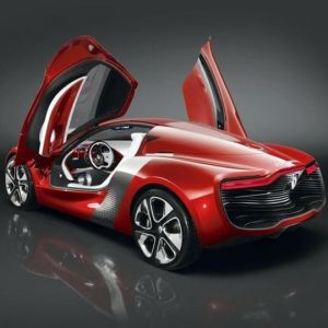 Design Futuristico di Auto Rossa