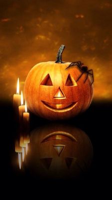 Zucca di Halloween con Candele - wallpaper preview