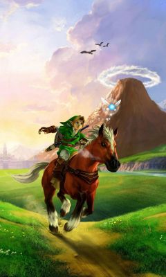 Link che Cavalca Epona - wallpaper preview