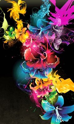 Design Astratto Floreale Vivace