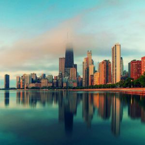 Riflesso dello Skyline di Chicago