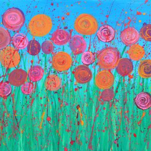 Arte Astratta di Fiori Colorati