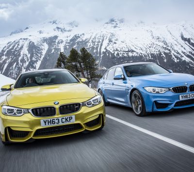 Auto BMW M4 in paesaggio innevato - wallpaper preview