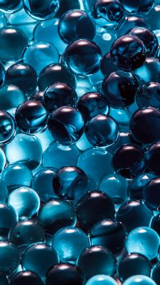Palline di Vetro Blu Astratte - wallpaper preview