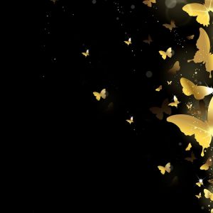 Farfalle Dorate su Nero