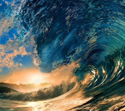 Maestosa onda oceanica - wallpaper preview