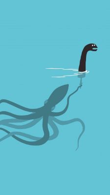 Polpo Divertente e Mostro di Loch Ness - wallpaper preview